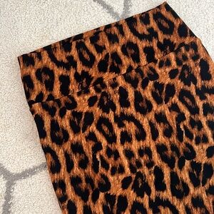 LuLaRoe Animal Print Cassie Skirt - Black and Brown